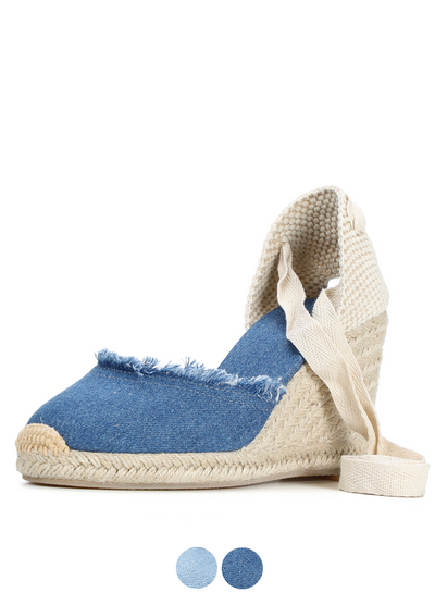 wedges sandals color blue size 5.5 for women