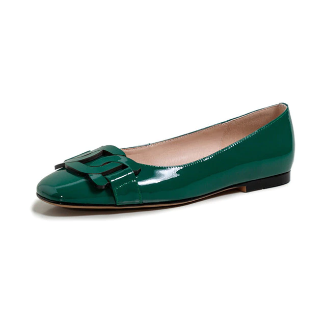 Eliana Women's Patent Leather Flat Shoes | Ultrasellershoes.com – USS ...