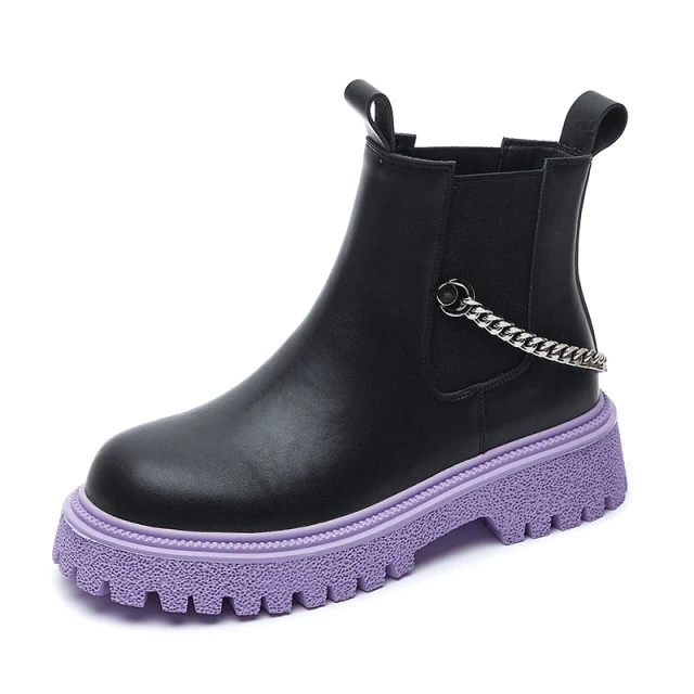 Purple chelsea boots womens shop
