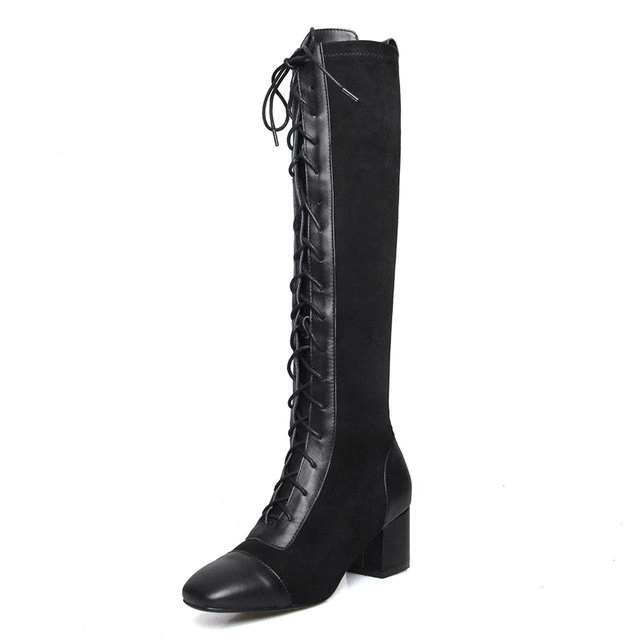 Santy Women's Leather knee high Boots | Ultrasellershoes.com – Ultra ...