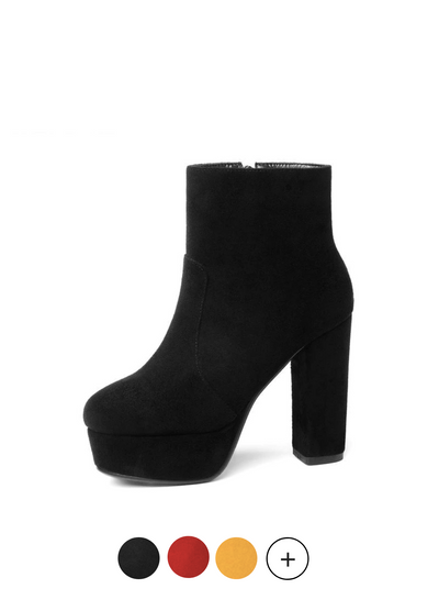 Ankle Length Boots Color Black Size 5 for Women